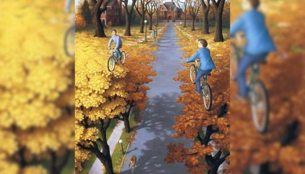 Hai mai visto bambini che pedalano sulle foglie o sugli alberi caduti? Scopri cosa dice di te questo disegno